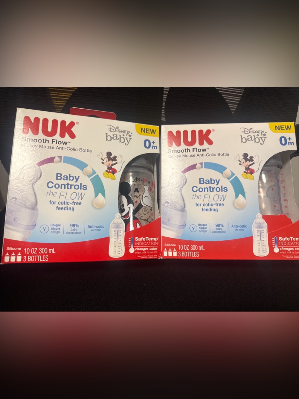 Nuk Disney Baby Mickey Mouse 3-Pack Baby Bottles - 10 oz. 2 set